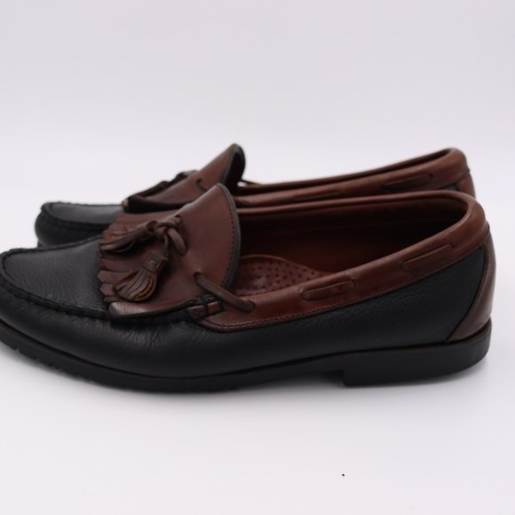 Allen Edmonds Nashua Brown & Black Tassel Loafers Mens 10.5 - Picture 8 of 15